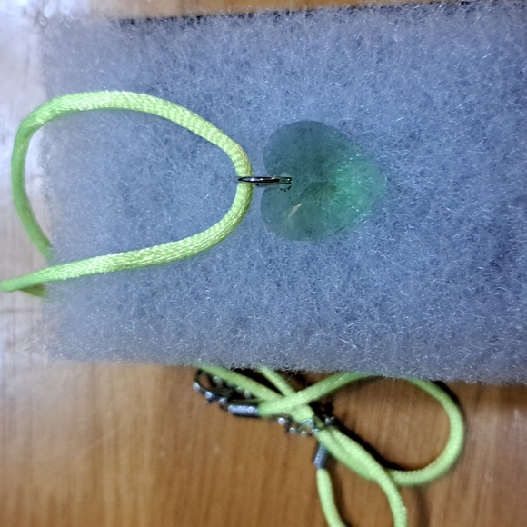 Lime Soda Crystal Heart Necklace - Picture 4 of 5